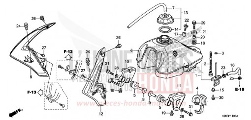 KRAFTSTOFFTANK (CRF125F/FB E/H/J) CRF125FBH de 2017